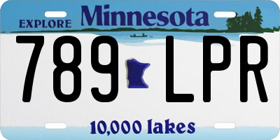 MN license plate 789LPR