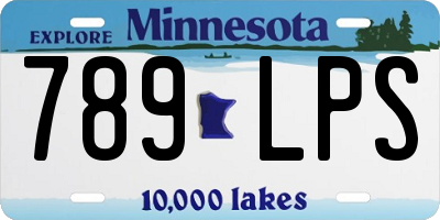 MN license plate 789LPS