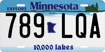 MN license plate 789LQA