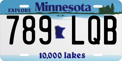 MN license plate 789LQB