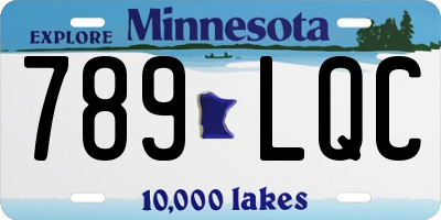 MN license plate 789LQC