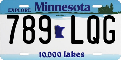 MN license plate 789LQG