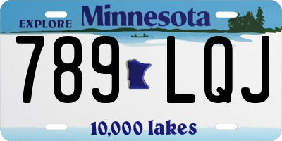MN license plate 789LQJ