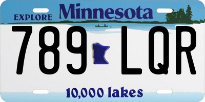 MN license plate 789LQR