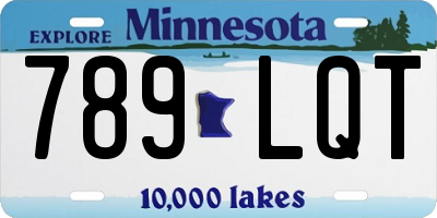 MN license plate 789LQT