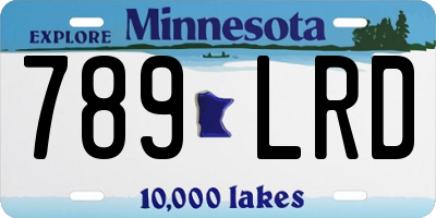 MN license plate 789LRD