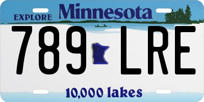 MN license plate 789LRE