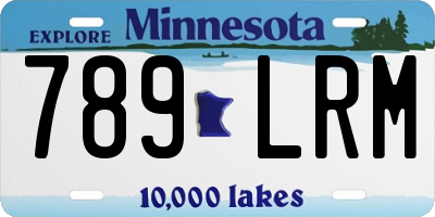 MN license plate 789LRM