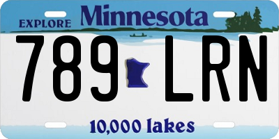 MN license plate 789LRN