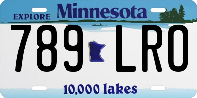 MN license plate 789LRO