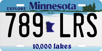 MN license plate 789LRS