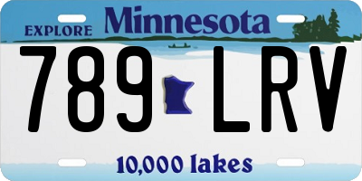 MN license plate 789LRV