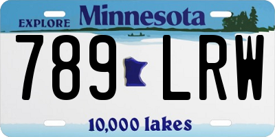 MN license plate 789LRW