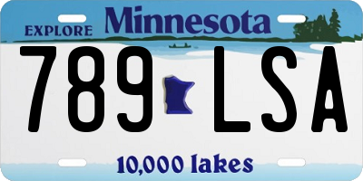 MN license plate 789LSA