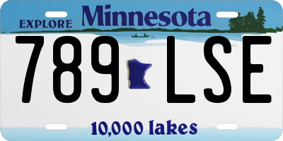 MN license plate 789LSE