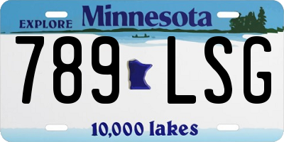 MN license plate 789LSG