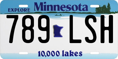MN license plate 789LSH