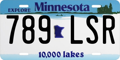 MN license plate 789LSR