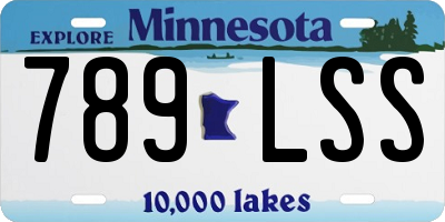 MN license plate 789LSS