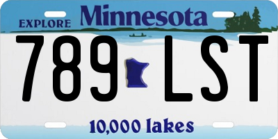 MN license plate 789LST