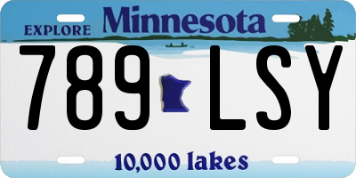 MN license plate 789LSY