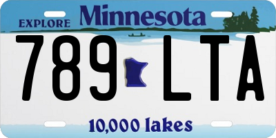 MN license plate 789LTA