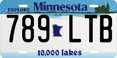 MN license plate 789LTB