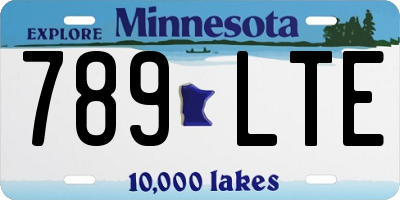 MN license plate 789LTE