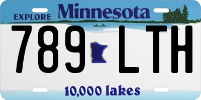 MN license plate 789LTH