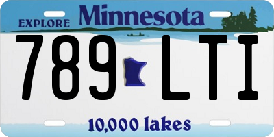 MN license plate 789LTI