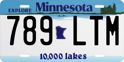 MN license plate 789LTM