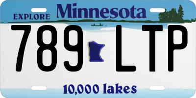 MN license plate 789LTP