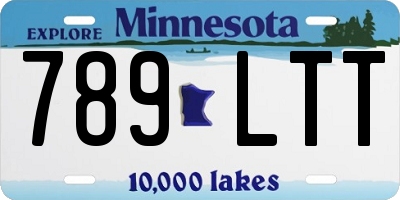 MN license plate 789LTT