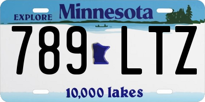 MN license plate 789LTZ