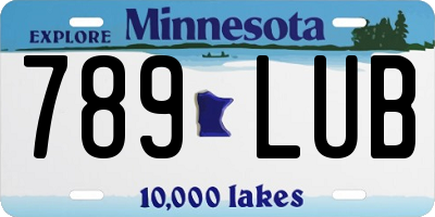 MN license plate 789LUB