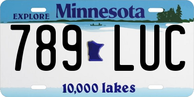 MN license plate 789LUC