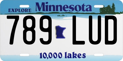 MN license plate 789LUD