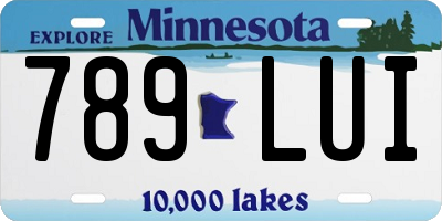MN license plate 789LUI