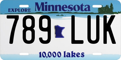 MN license plate 789LUK