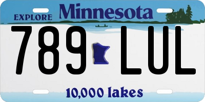 MN license plate 789LUL