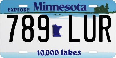 MN license plate 789LUR