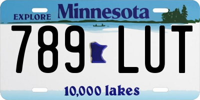 MN license plate 789LUT