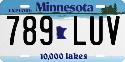 MN license plate 789LUV