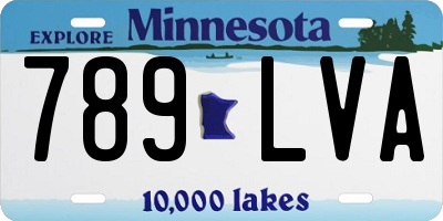 MN license plate 789LVA