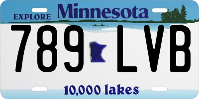MN license plate 789LVB