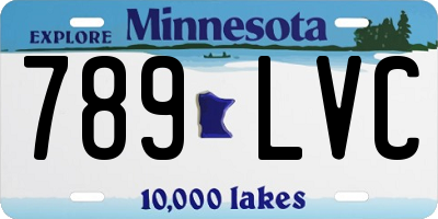 MN license plate 789LVC