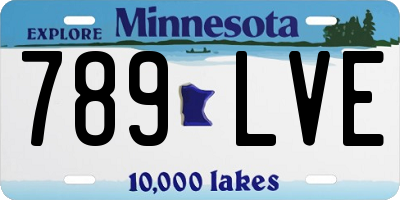 MN license plate 789LVE