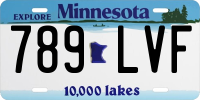 MN license plate 789LVF