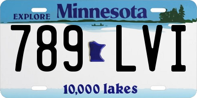 MN license plate 789LVI