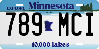 MN license plate 789MCI